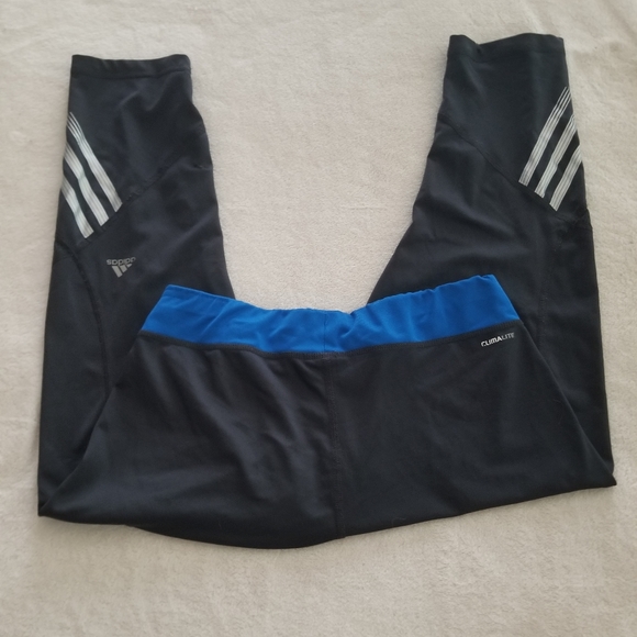 💜 B2G1 Womens Adidas ClimaLite running capri leggings - Picture 3 of 9